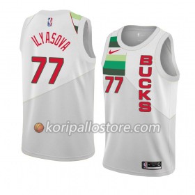 Milwaukee Bucks Ersan Ilyasova 77 2018-19 Nike Valkoinen Miesten Pelipaidat Swingman 